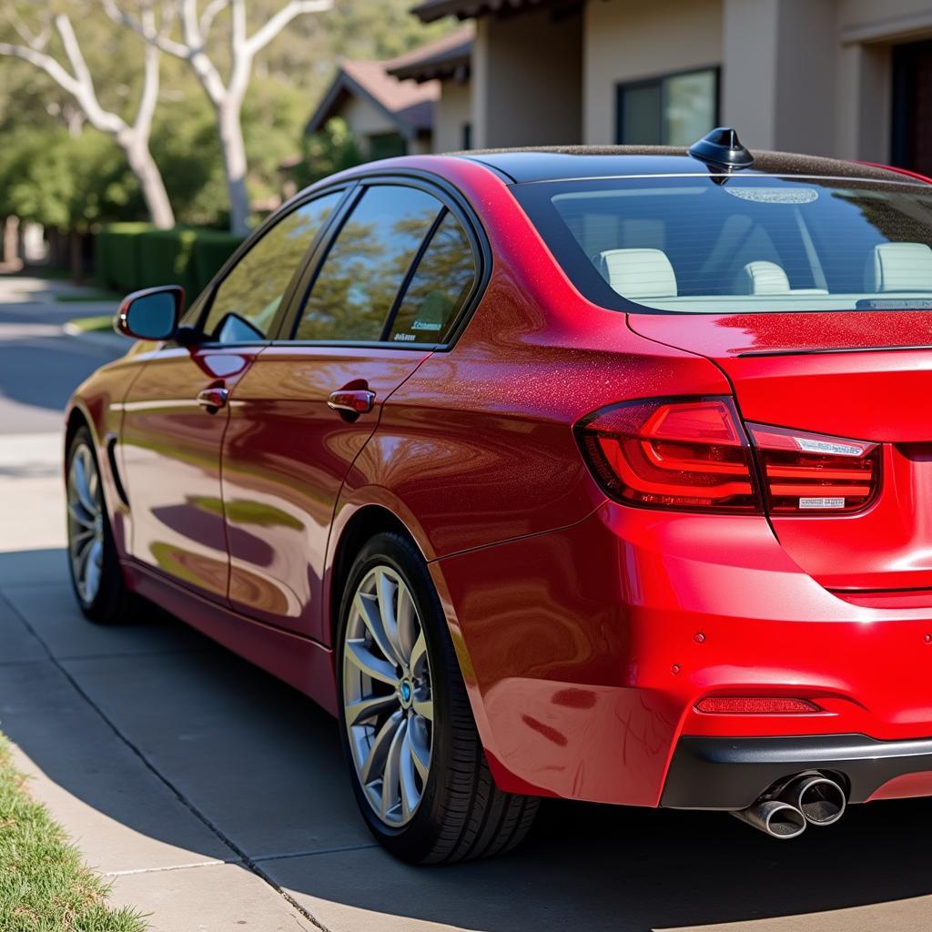 A clean car after a mobile car wash