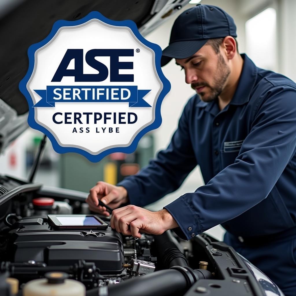 ASE Certified Technician Working on a Honda