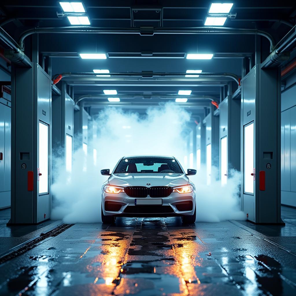 Modern Automatic Car Wash Tunnel