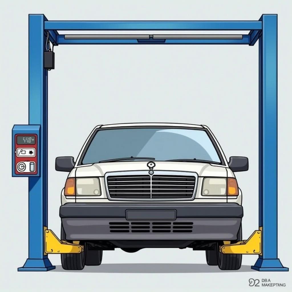 Basic Two-Post Car Wash Lift in Pakistan