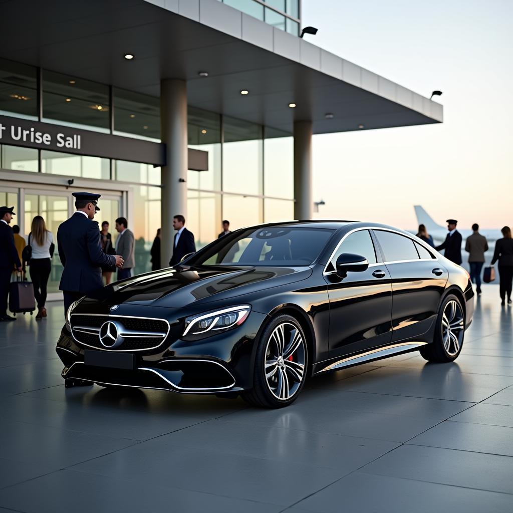 Black car service at Detroit Airport