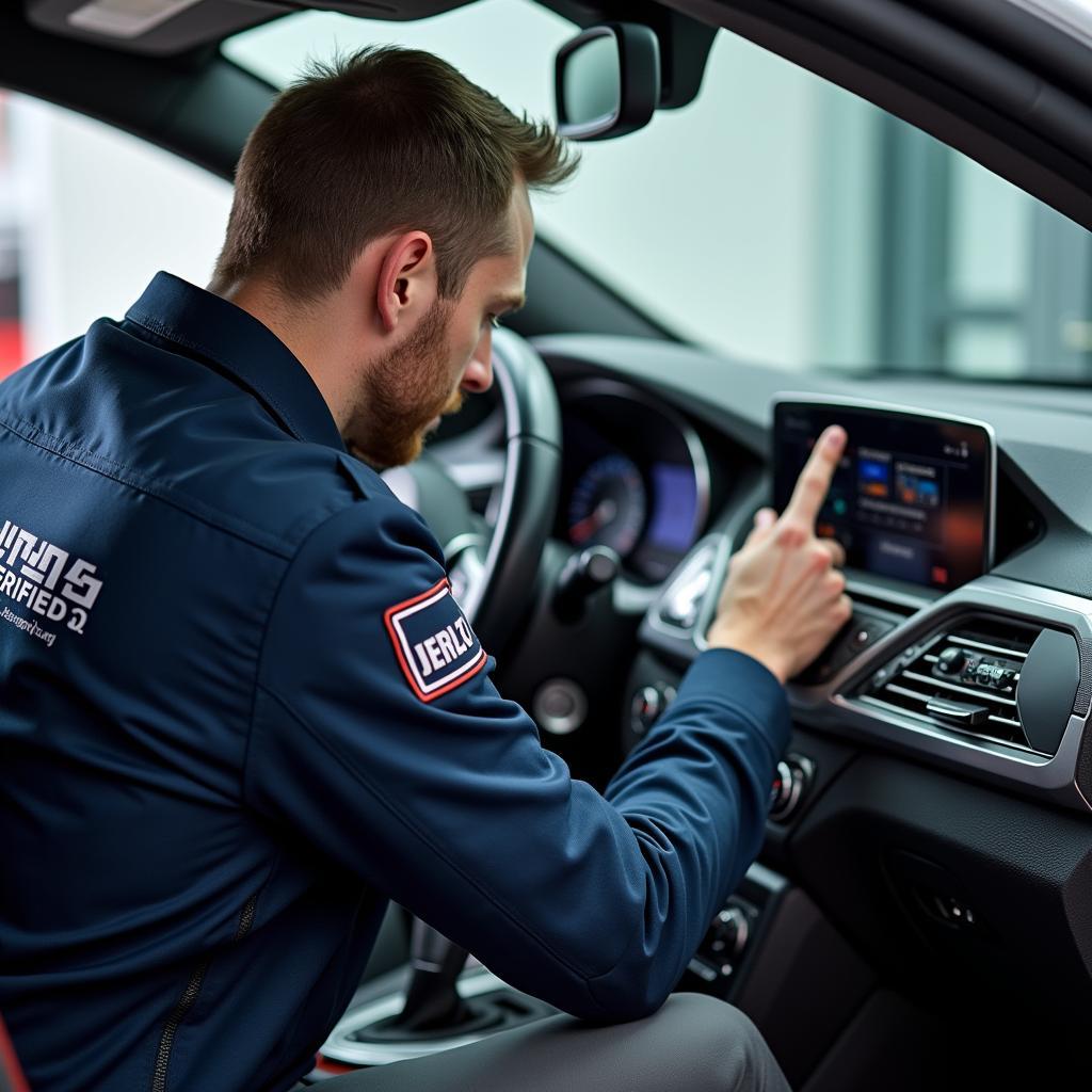 Blaupunkt Certified Technician Repairing Car Audio