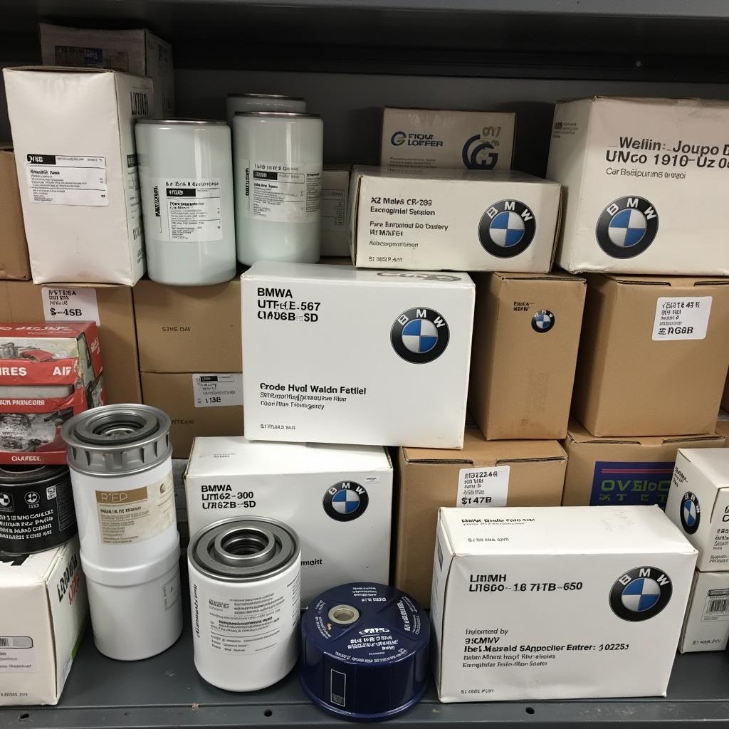  Genuine BMW car parts on display