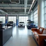 Modern BMW car service centre interior in Sydney