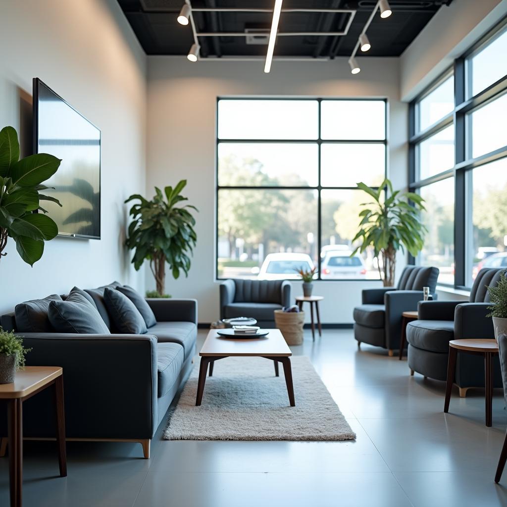 Comfortable Waiting Area in a BMW Service Center