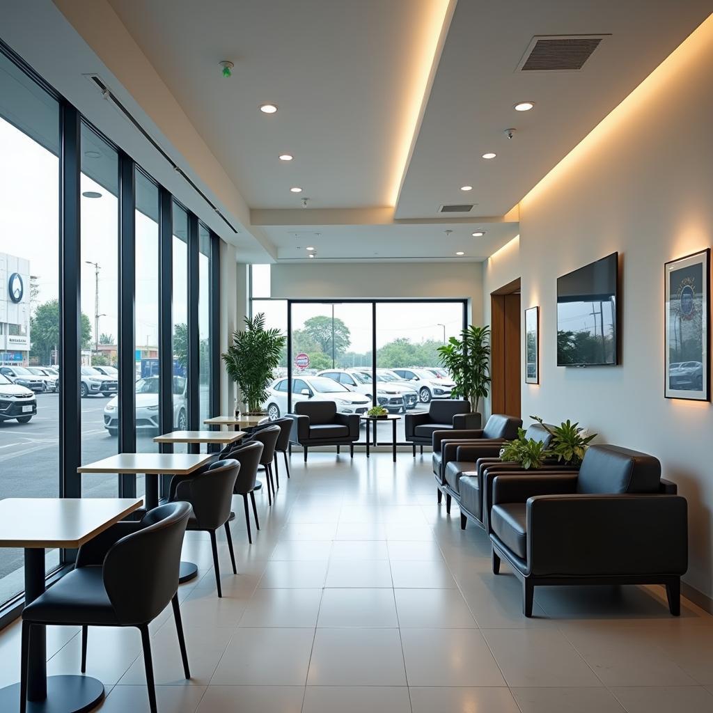 Comfortable Waiting Area at a BMW Service Center