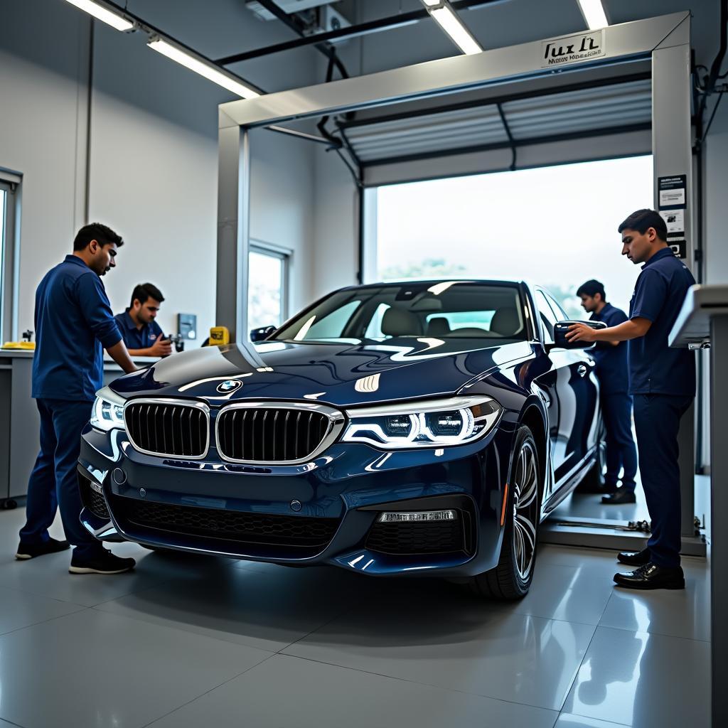 BMW Car Undergoing Service in New Delhi