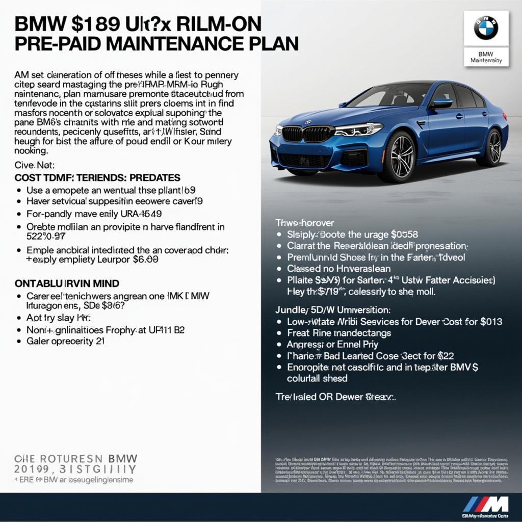 BMW M Car Pre-Paid Maintenance Plan