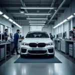 Modern BMW Service Center in Noida