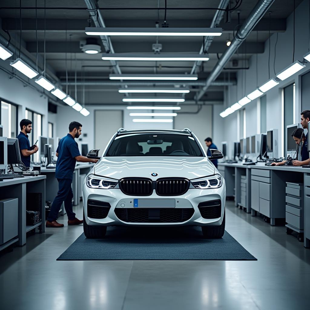 Modern BMW Service Center in Noida