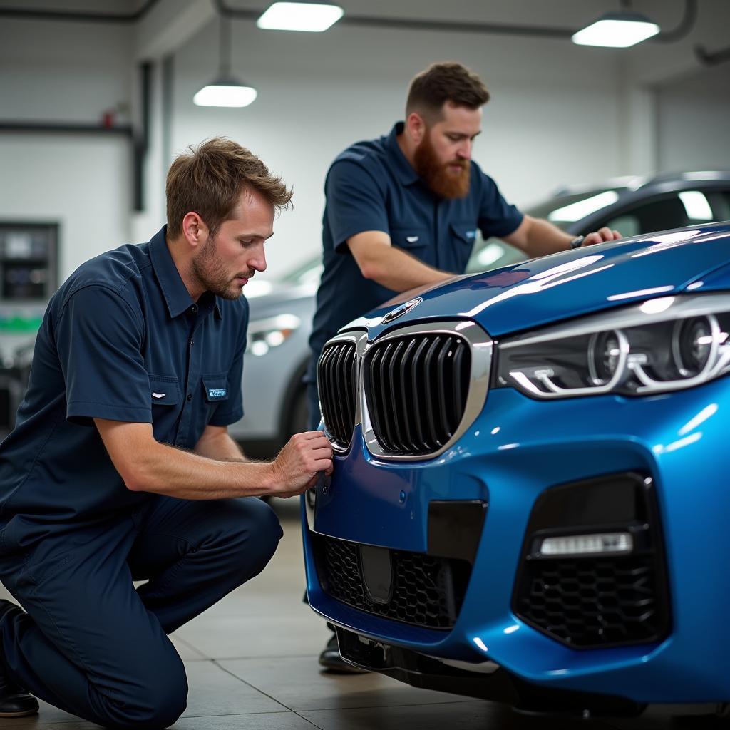 BMW Service Center Worli Infinity Cars Technician at Work