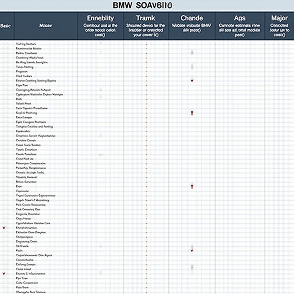 BMW Service Checklist India