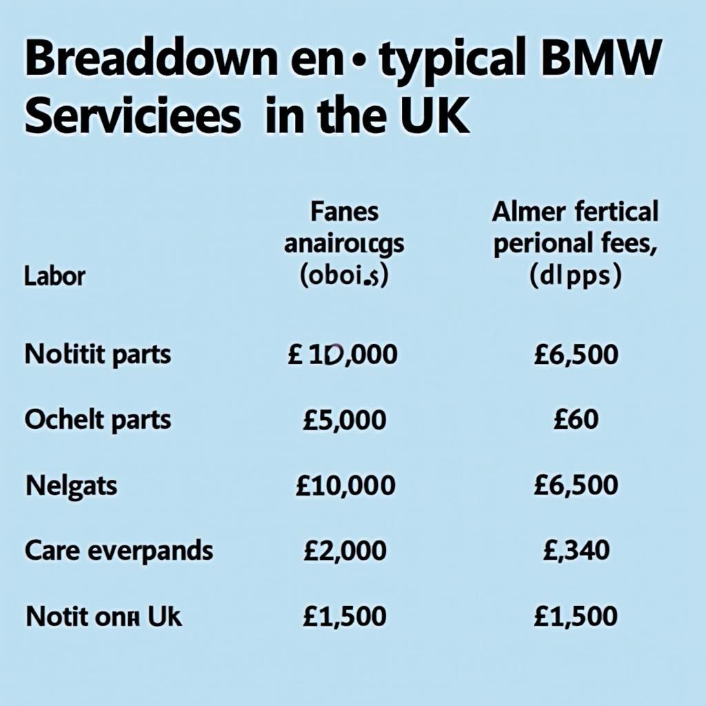 BMW Service Costs Breakdown