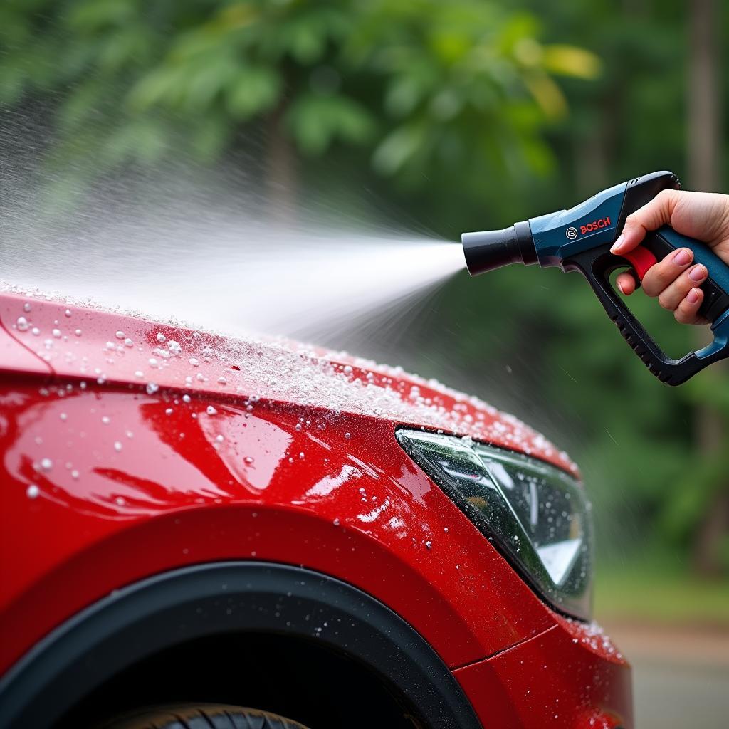 Bosch Car Washer in Action