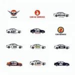 Examples of Effective Car AC Service Logos