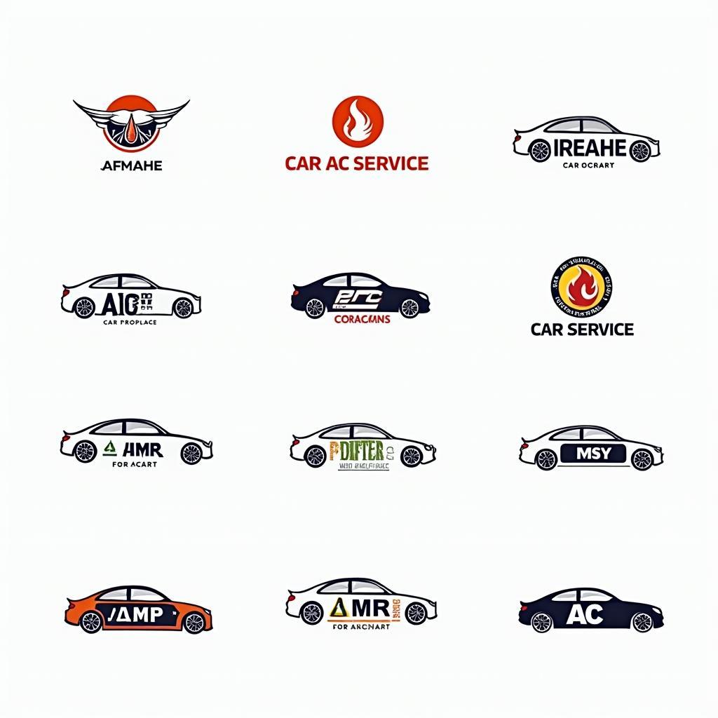 Examples of Effective Car AC Service Logos