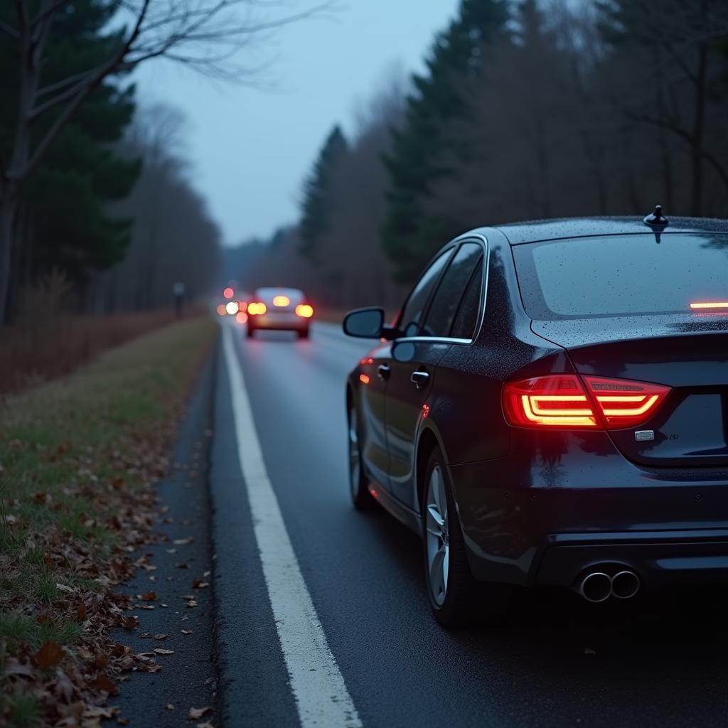 Car Breakdown on Roadside