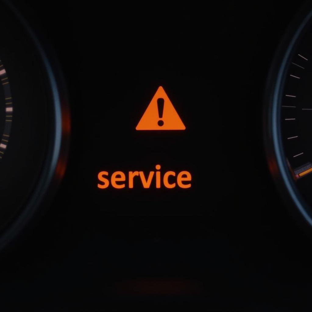 Car Dashboard Service Indicator Light