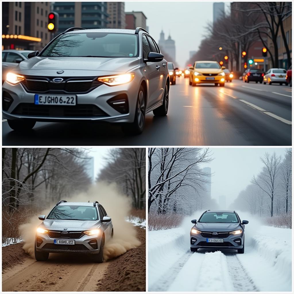 Car Driving in Various Conditions