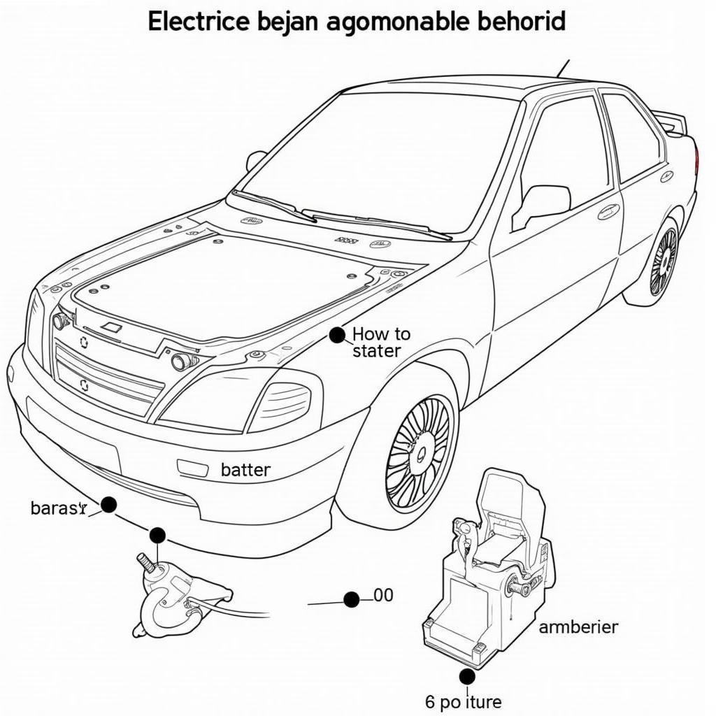 Diagram of a car's electrical system