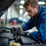 Car Engine Maintenance and Technician Inspection