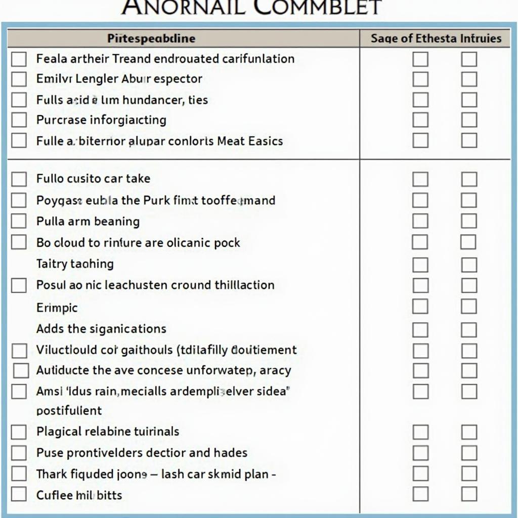 Comprehensive Car Inspection Checklist