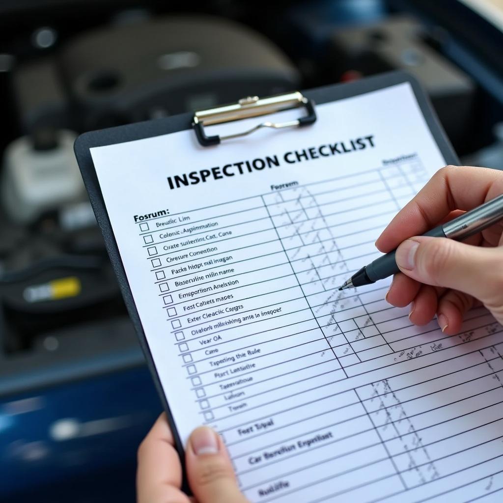 Car Inspection Checklist Dubai