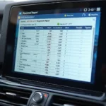 Digital car inspection report on a computer screen