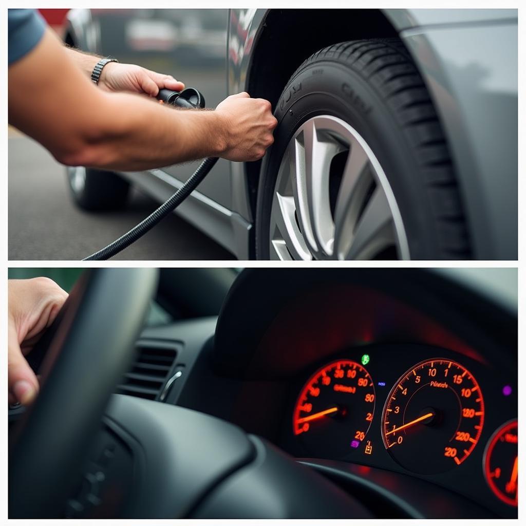 Essential car maintenance tasks between service appointments: Oil changes, tire rotations, and addressing warning lights.