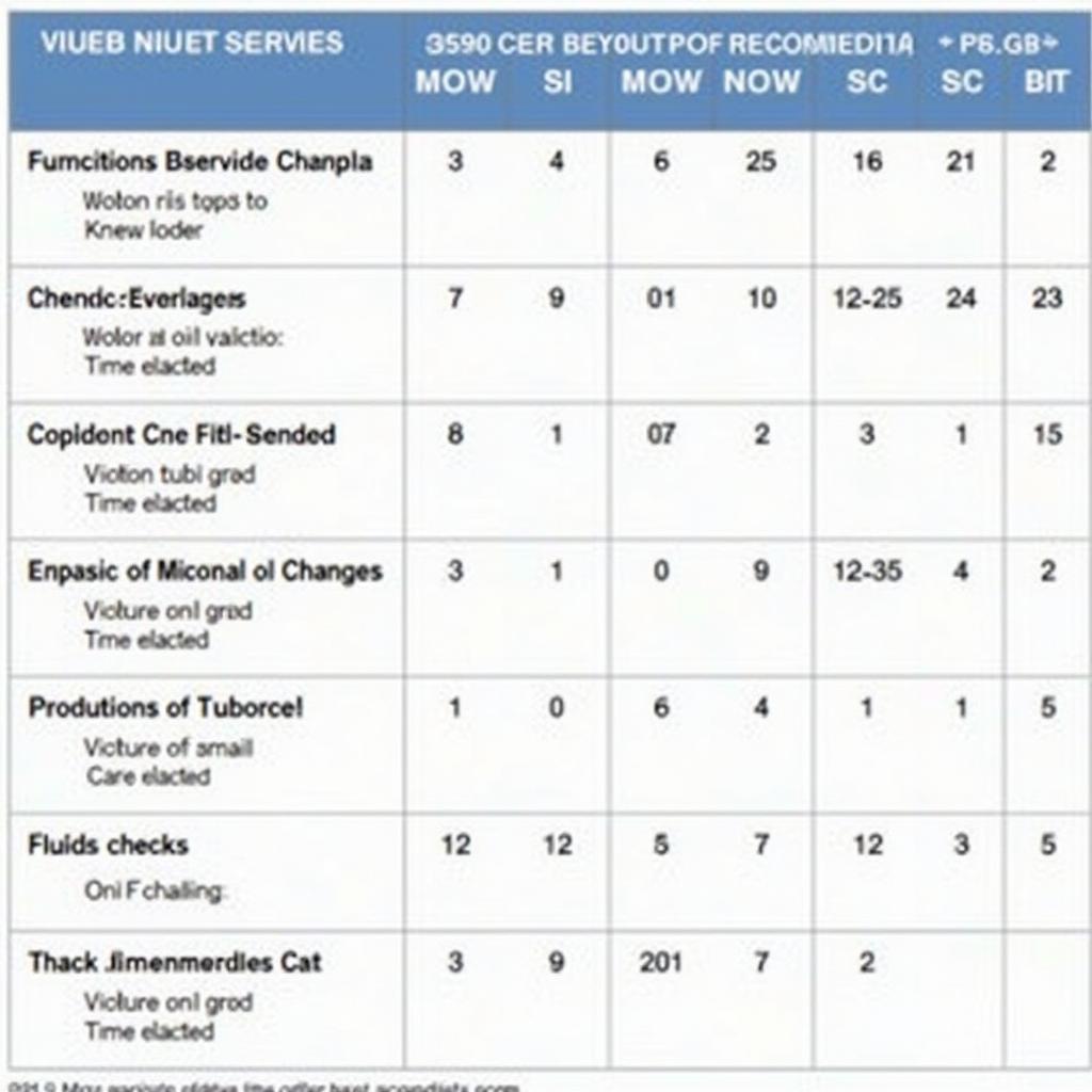 Car Maintenance Schedule