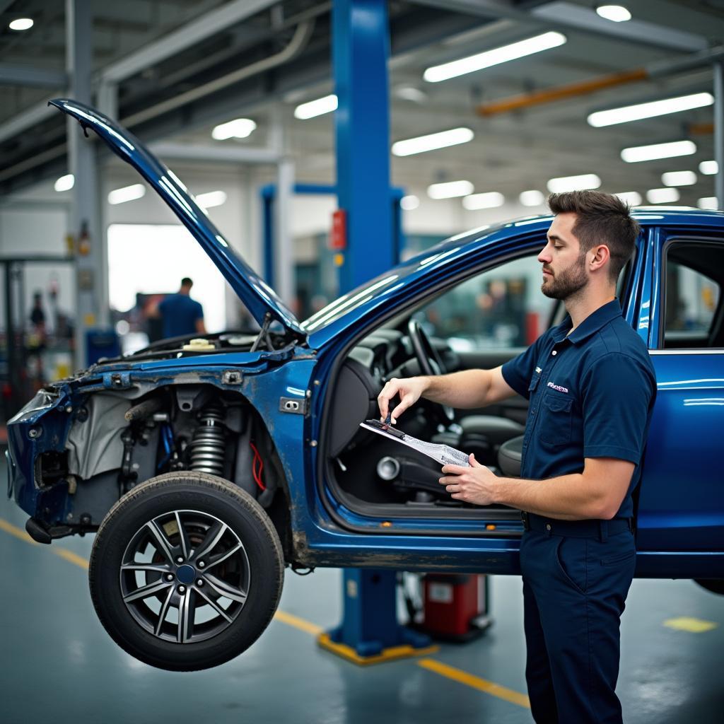 Car Repair Services in Progress