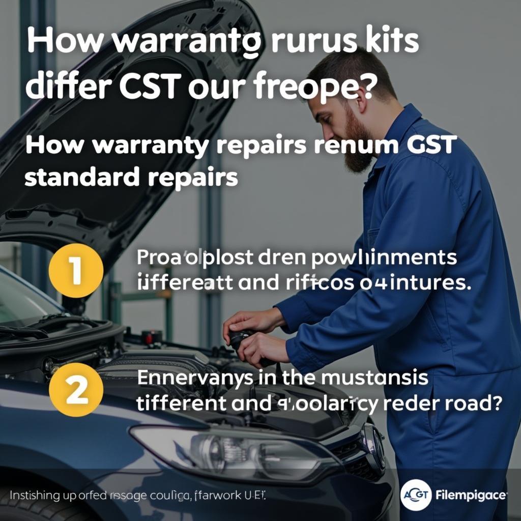 Car repair under warranty and GST implications