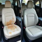 Car Seat Before and After Professional Cleaning