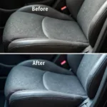 Car Seat Before and After Shampoo