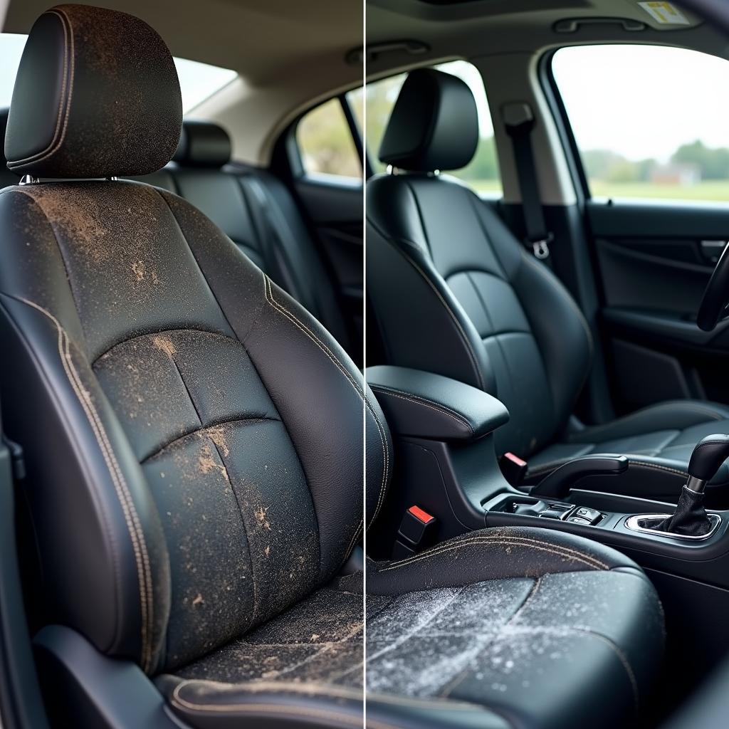 Car Seat Cleaning Before and After