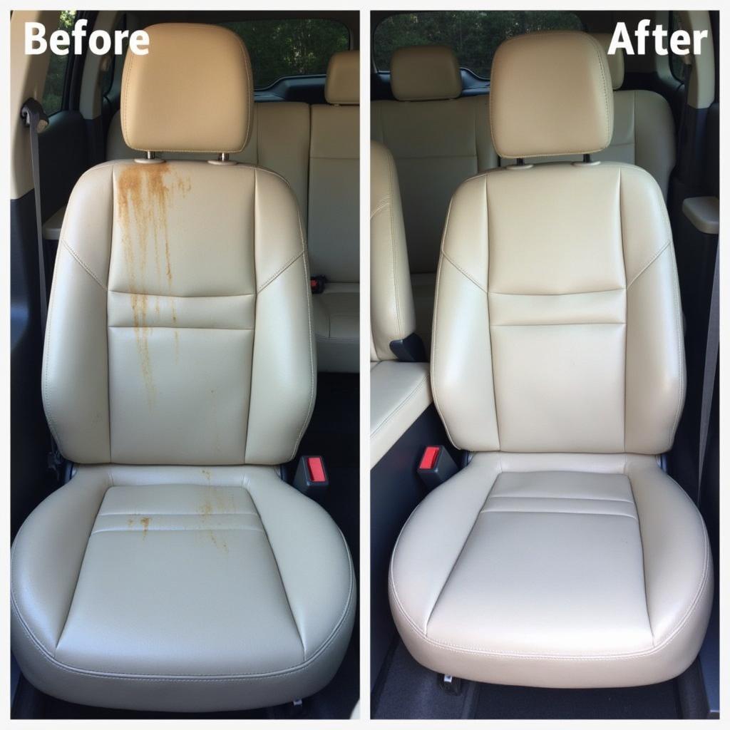 Car Seat Cleaning Before & After