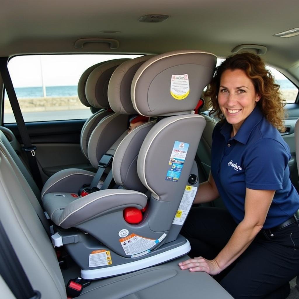 Professional car seat fitting service