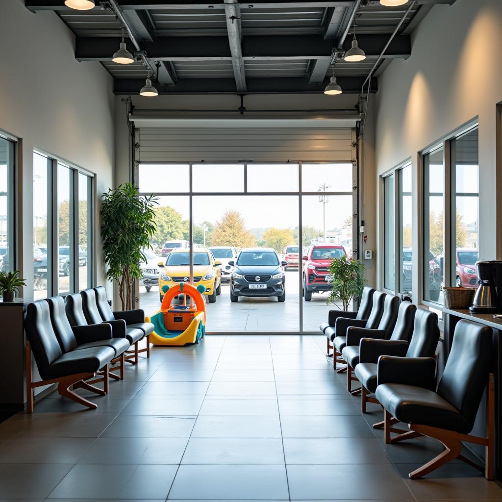 Modern Car Service Center Waiting Area