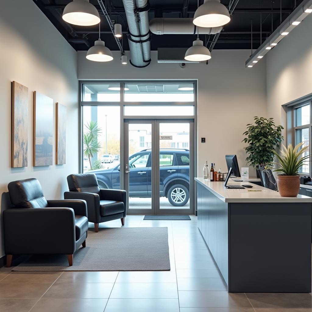 Comfortable Customer Waiting Area in Car Service Center