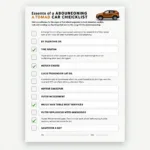 Car service checklist