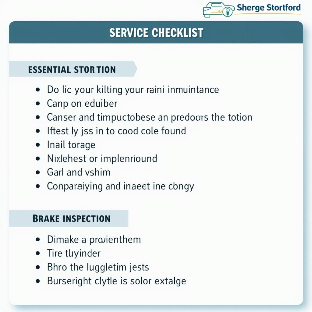 Car Service Checklist in Bishops Stortford