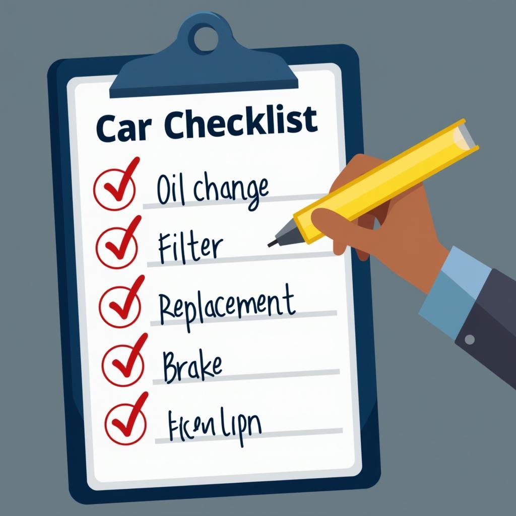 Car service checklist Ireland