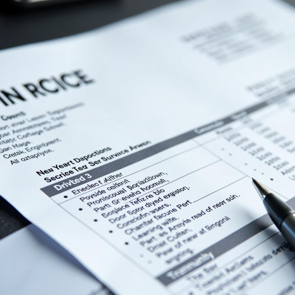 Reviewing a Car Service Invoice