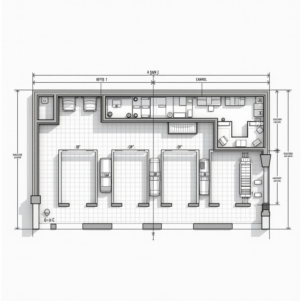 Car Service Station Blueprint