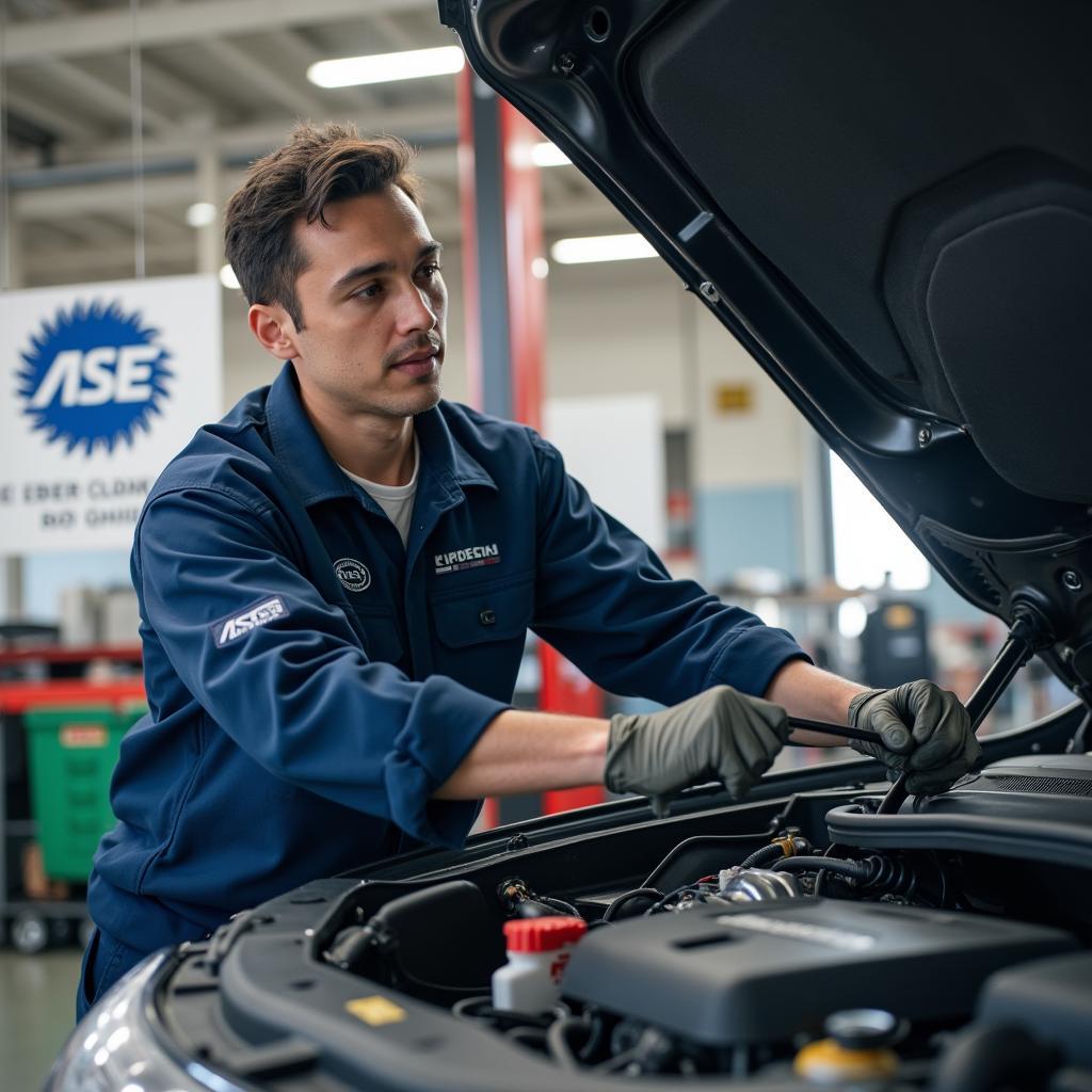 ASE Certified Technician Working in Virginia Beach