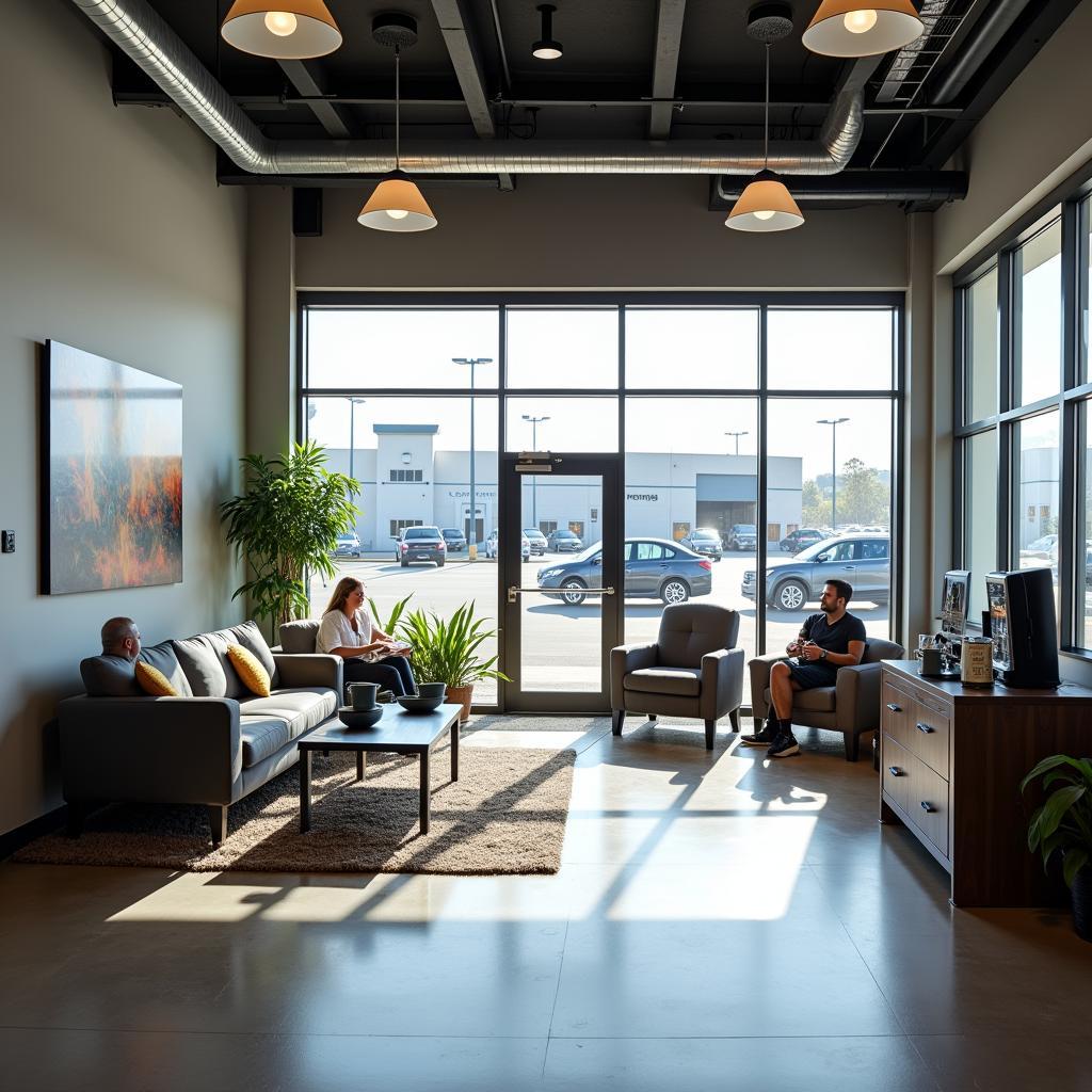 Comfortable and Modern Car Service Waiting Area