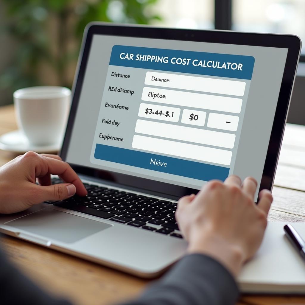 Using a car shipping cost calculator