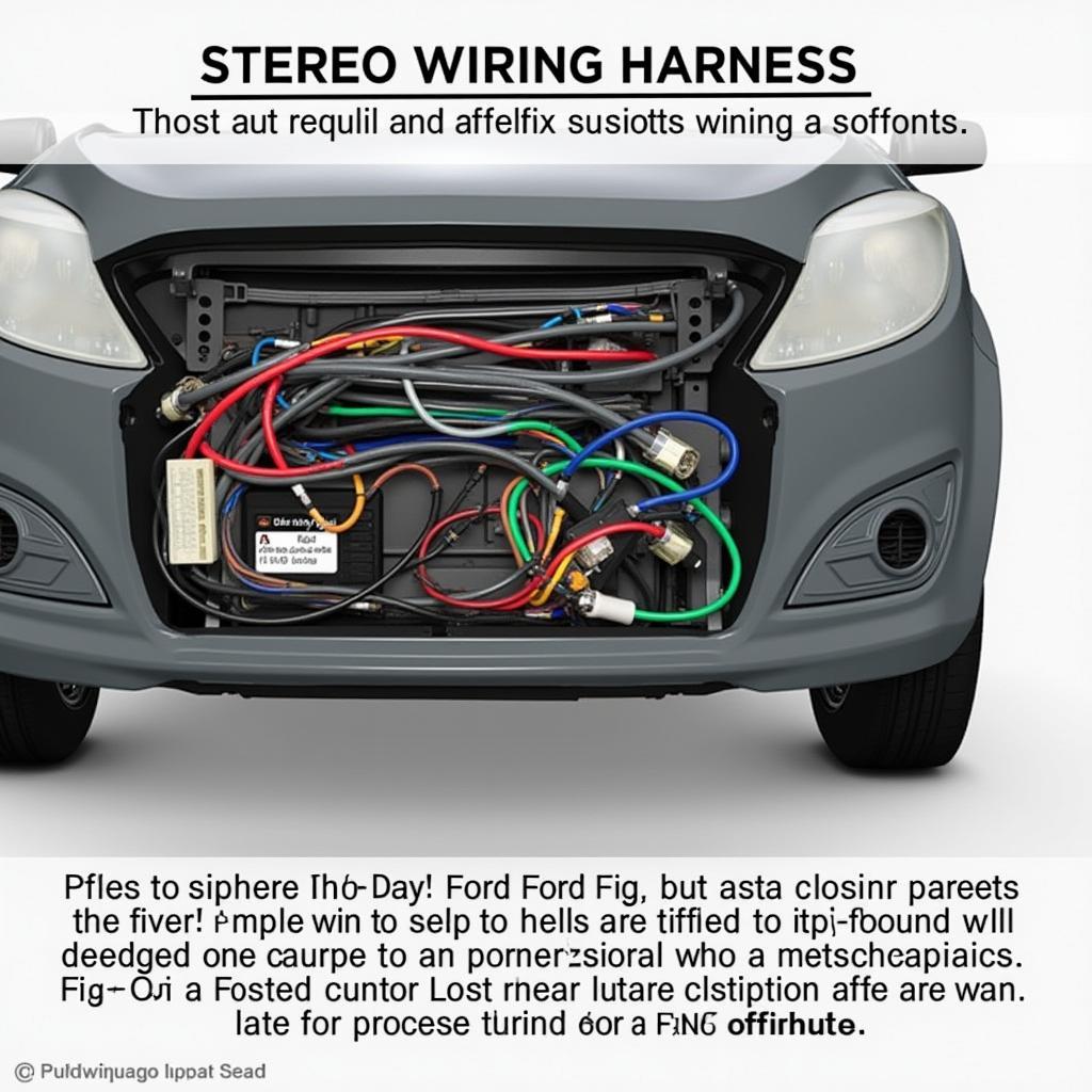 Car stereo wiring harness for Ford Figo