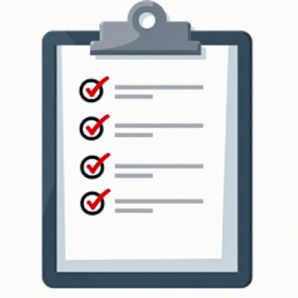 Car transmission service checklist on a clipboard