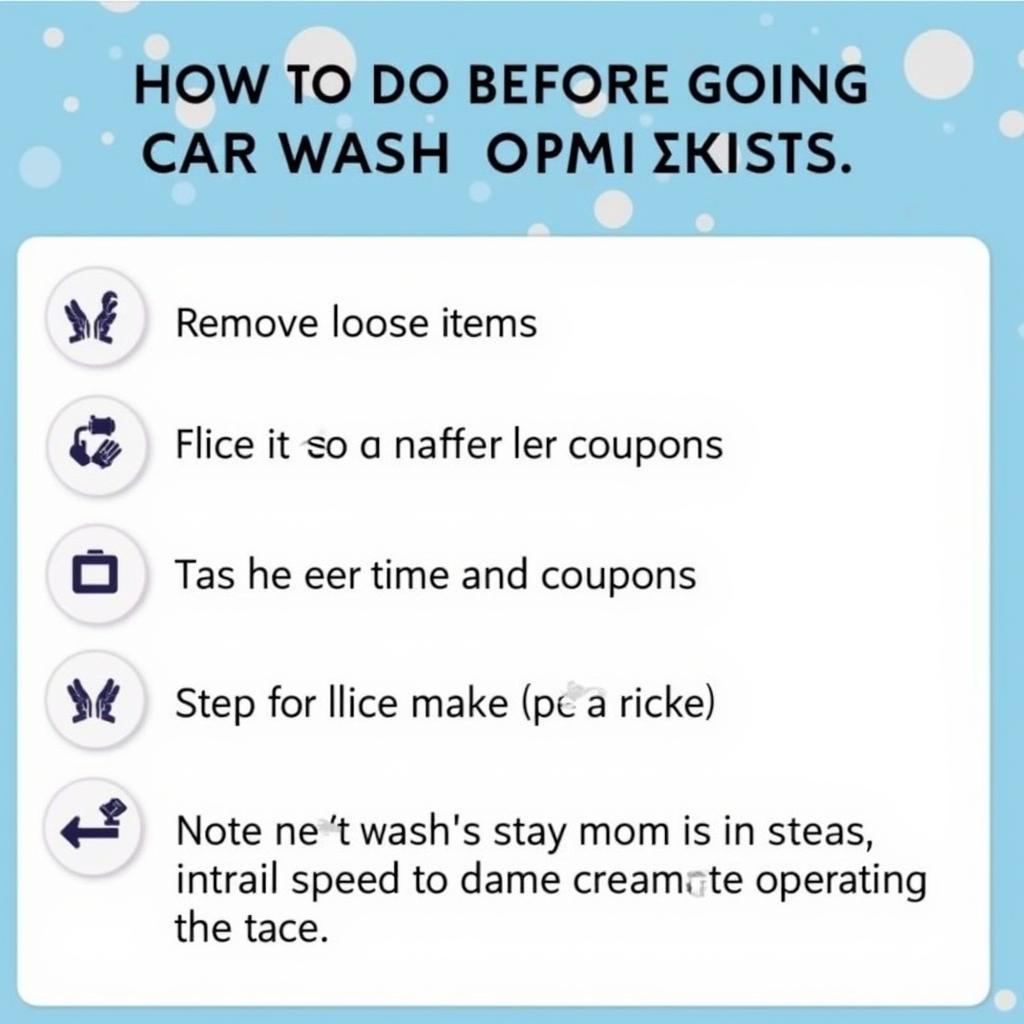 Pre-Car Wash Checklist